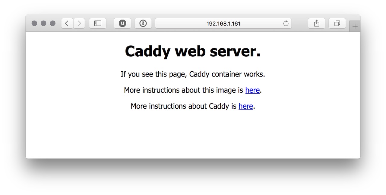 Screenshot caddy index.html