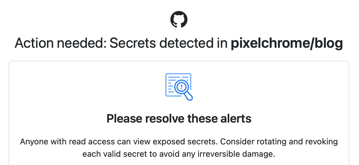 GitHub Security Scanning Mail